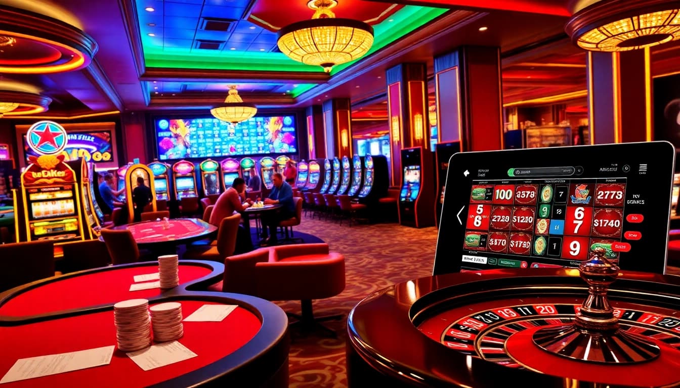 Engaging players at a vibrant casino scene showcasing the excitement of gambling at https://xx88.lol/.