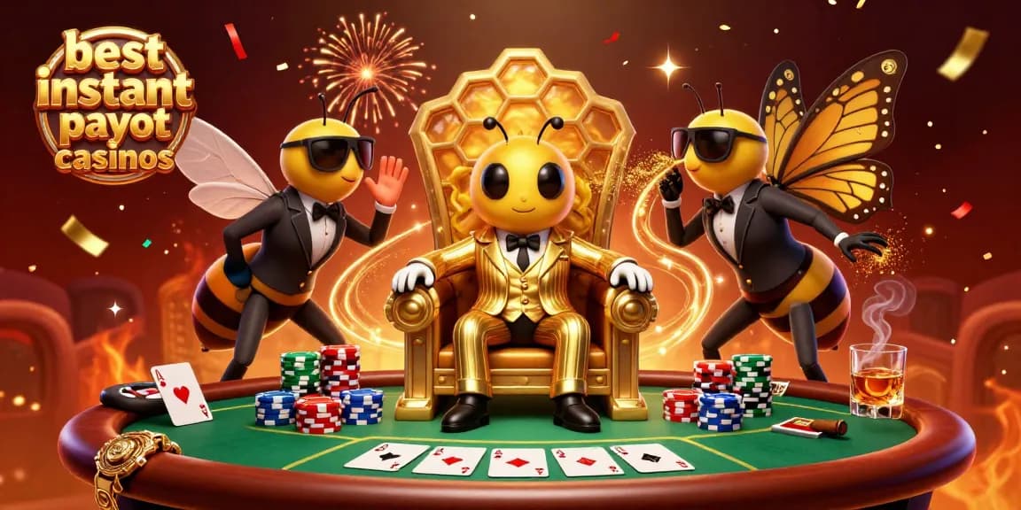 Experience the thrill at the best instant payout casinos with this vibrant 3D casino illustration.