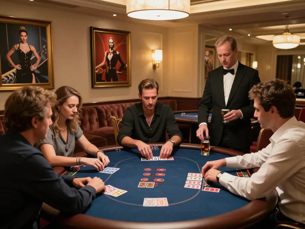 Experience high-stakes poker at fabet in an elegant VIP room, where strategies unfold.