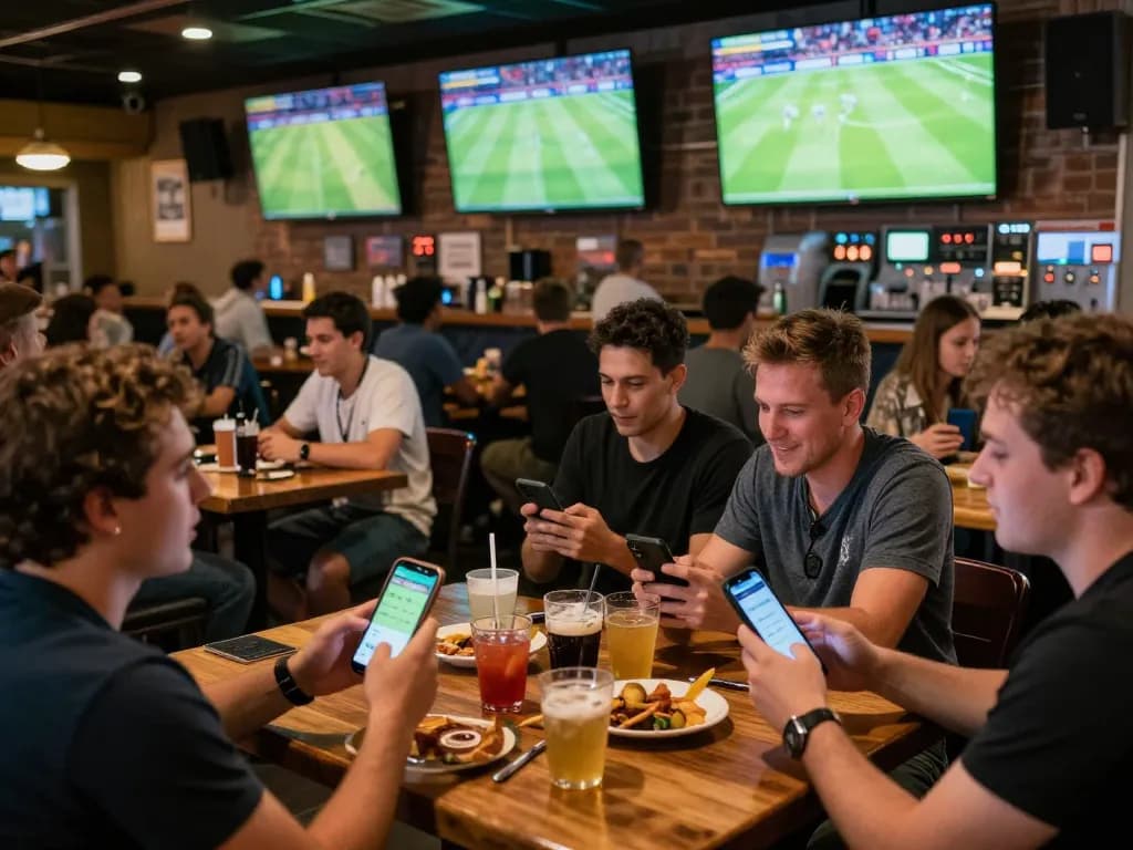 Socolive viewers passionately engaging with live soccer matches while placing bets in a lively environment