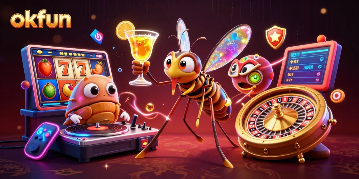 Engage with okfun's vibrant casino scene featuring unique characters, lively game elements, and dynamic betting excitement.