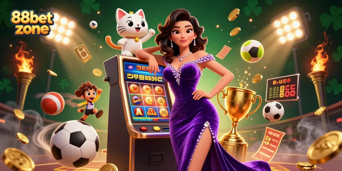 Engage with thrilling gameplay at 88bet zone featuring a glamorous scene of jackpot excitement.