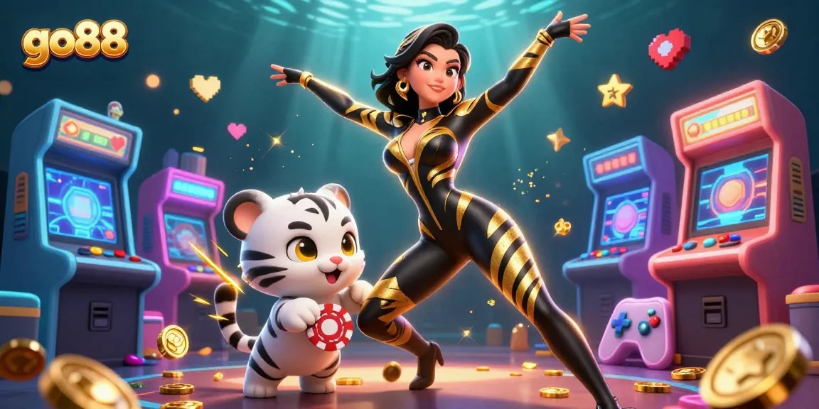 Betting like a pro at go88 with vibrant 3D games and dynamic gambling elements creating excitement.
