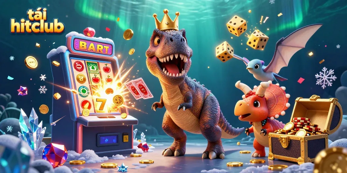 Tải hitclub to enjoy captivating gameplay as characters win big at an underwater casino adventure.