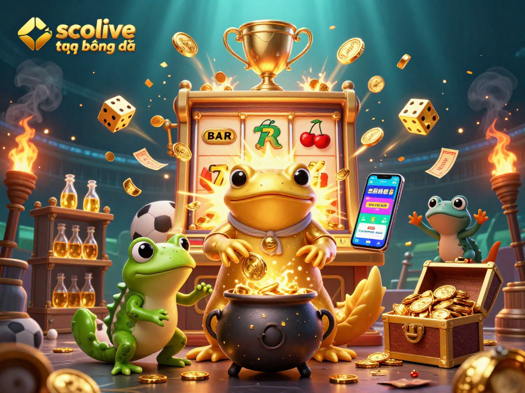Engage in socolive trực tiếp bóng đá with vibrant alchemist scene, blending sports and casino themes.