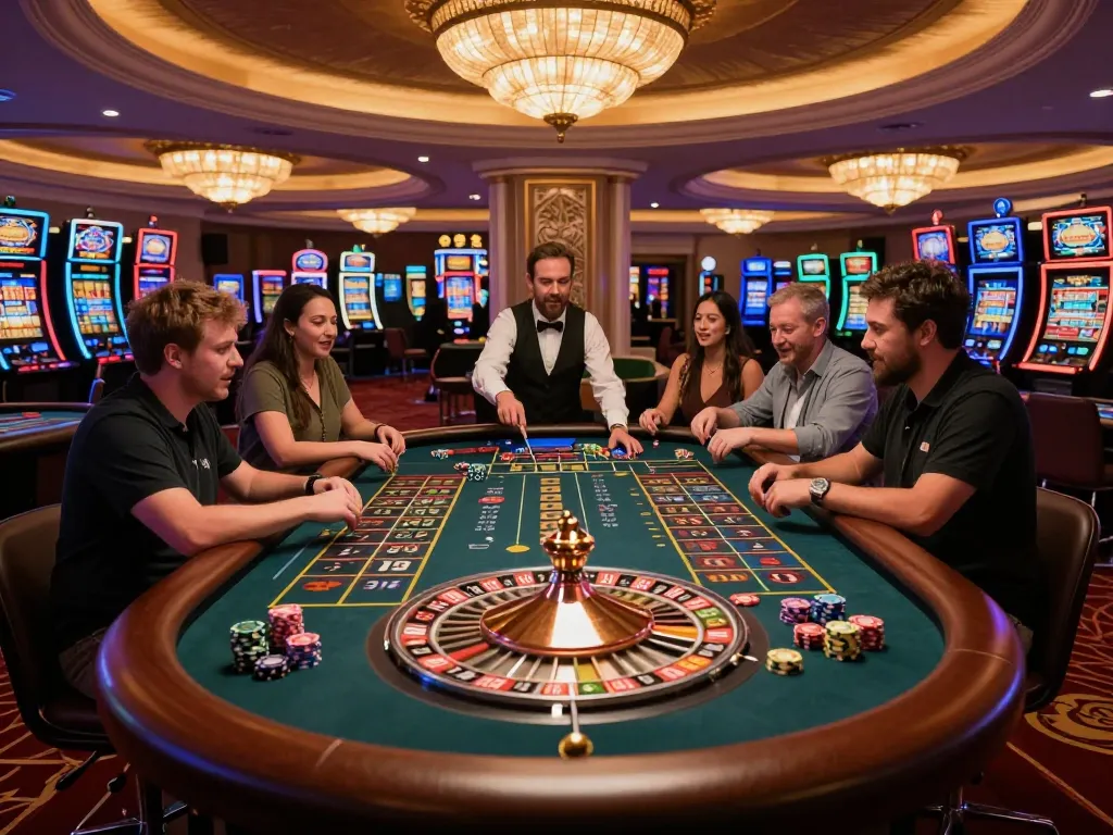 Experience the thrill at Yo88i's roulette table with players eagerly betting