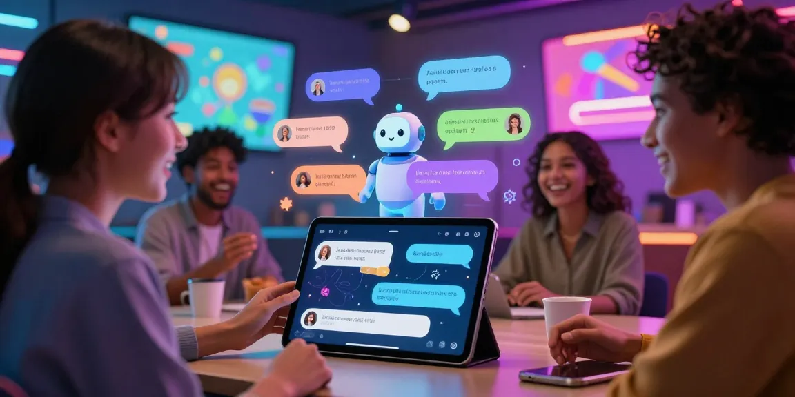 Engagement with a nsfw chat bot on a sleek device, showcasing vibrant digital interaction.
