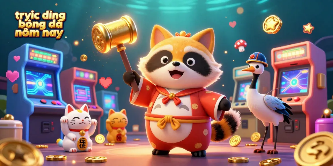 Experience trực tiếp bóng đá đêm nay with colorful characters and dynamic gaming elements in a vibrant casino scene.