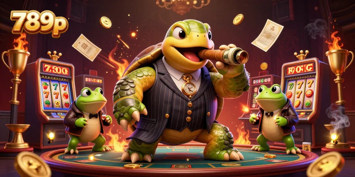 Experience thrilling gameplay with 789p as cartoon characters bring slots to life, surrounded by vibrant casino elements.