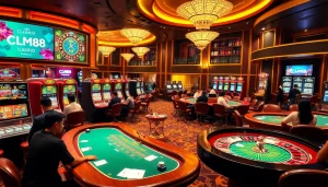Experience the thrill of gambling at CM88 Casino with vibrant slot machines and exciting poker games.